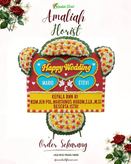 Papan Bunga Pernikahan Karang Pilang